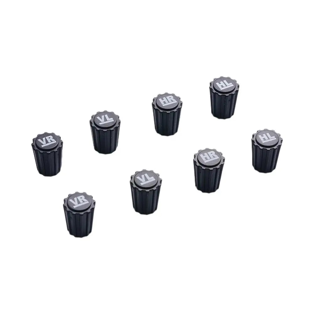 8Pcs Tire Valve Stem Caps Dustproof Wheel Air Valve Covers With VR VL HR HL Printing ABS Plastic Valve Caps car accessories Oasis Select 8pcs