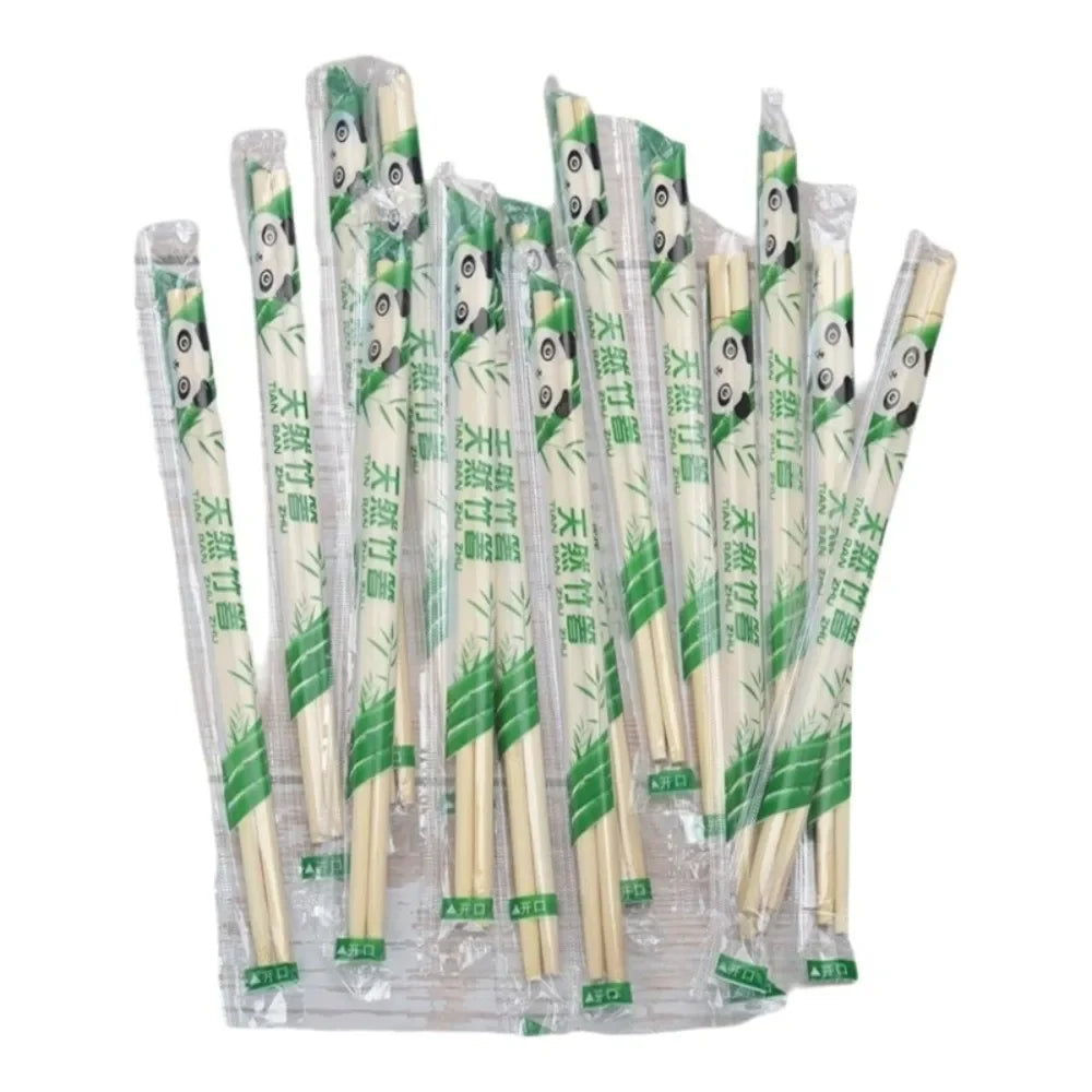 50/100pairs Hygienic Disposable Chopsticks Individual Package Portable Bamboo Chopsticks Single-use Takeout Tableware Fast Food Oasis Select
