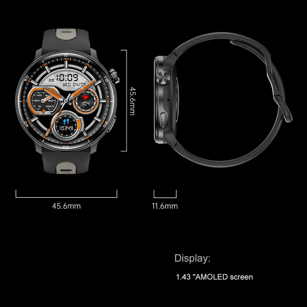 GPS Smart Watch Men Compass Women Amoled Display BT Call Outdoor Smartwatch Waterproof Sports Health Detection Altitude Pressure Oasis Select