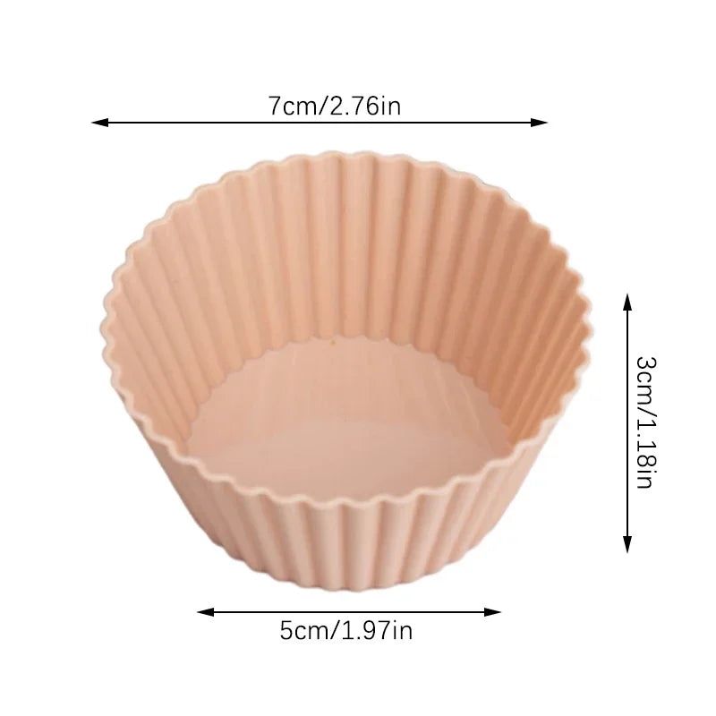 4/8/12pcs Muffin Silicone Cup Liners Cupcake Mold High Temperature Resistant Reusable Baking Wedding Birthday Party Decorations Oasis Select