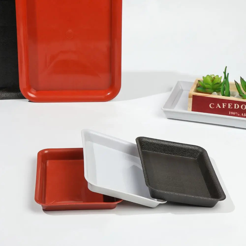 1PC Saucers Indoor Outdoor Flower Pot Plant Saucer Drip Trays Plastic Tray Rectangle Oasis Select