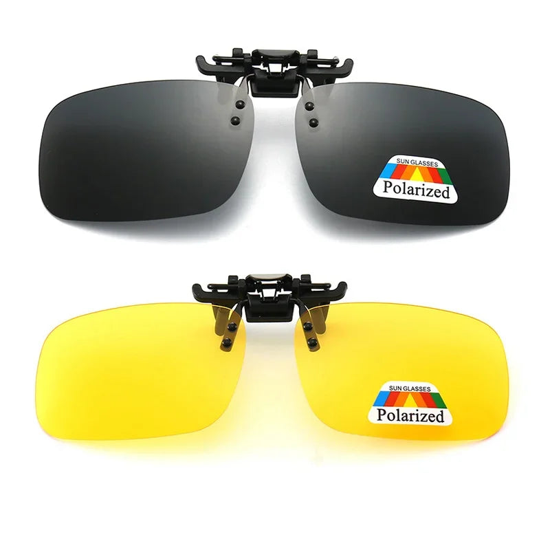 Polarized Clip Sunglasses Myopia Glasses Clip Driver Fishing Night Vision Myopia Clip-on Sun Shading Eyeglasses Oasis Select mixed 2pcs 3 S