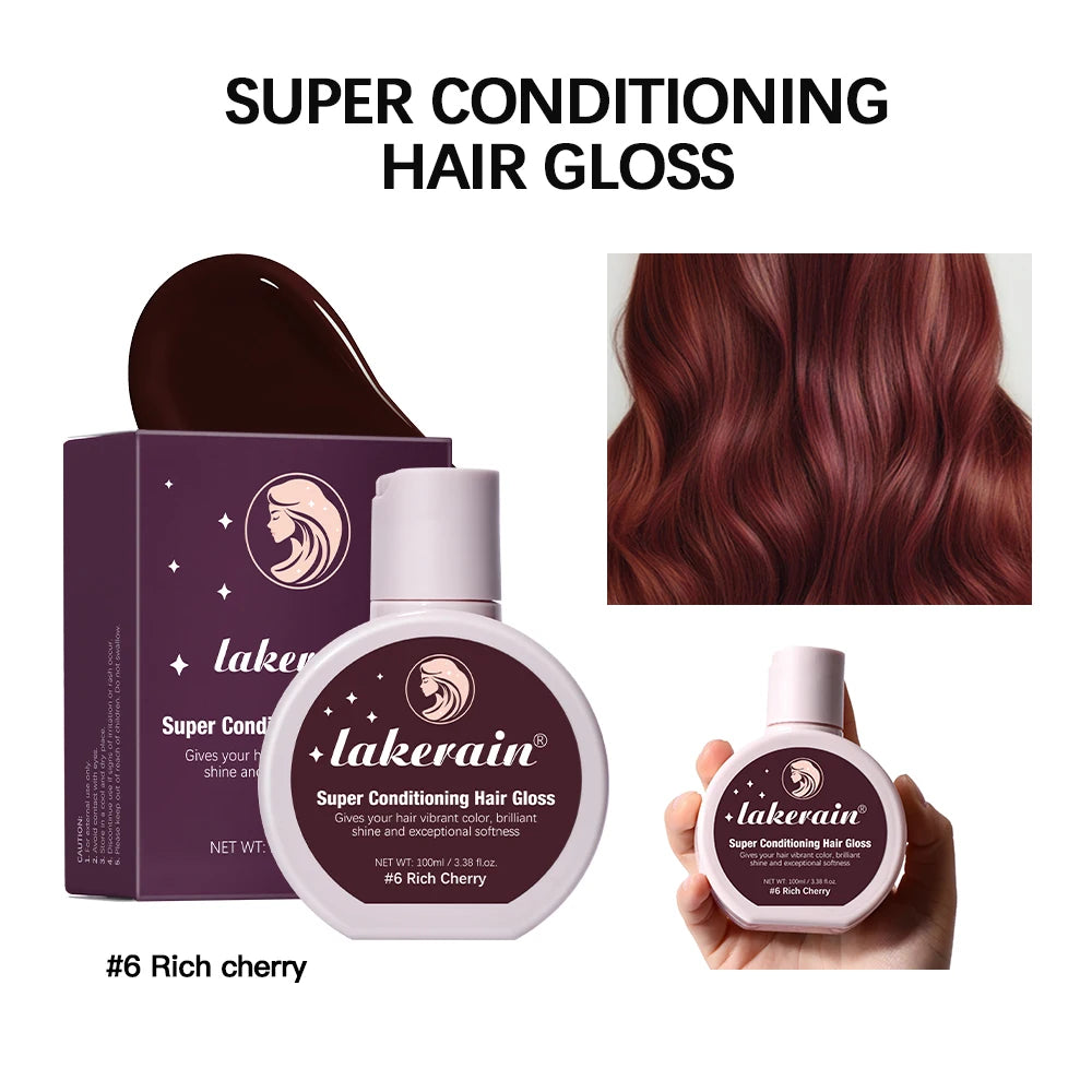 100ml Super Gloss Color Conditioning Gloss Rinse Out Semi-Permanent Hair Gloss that Enhances Color and Boosts Shine & Hydration Oasis Select 06