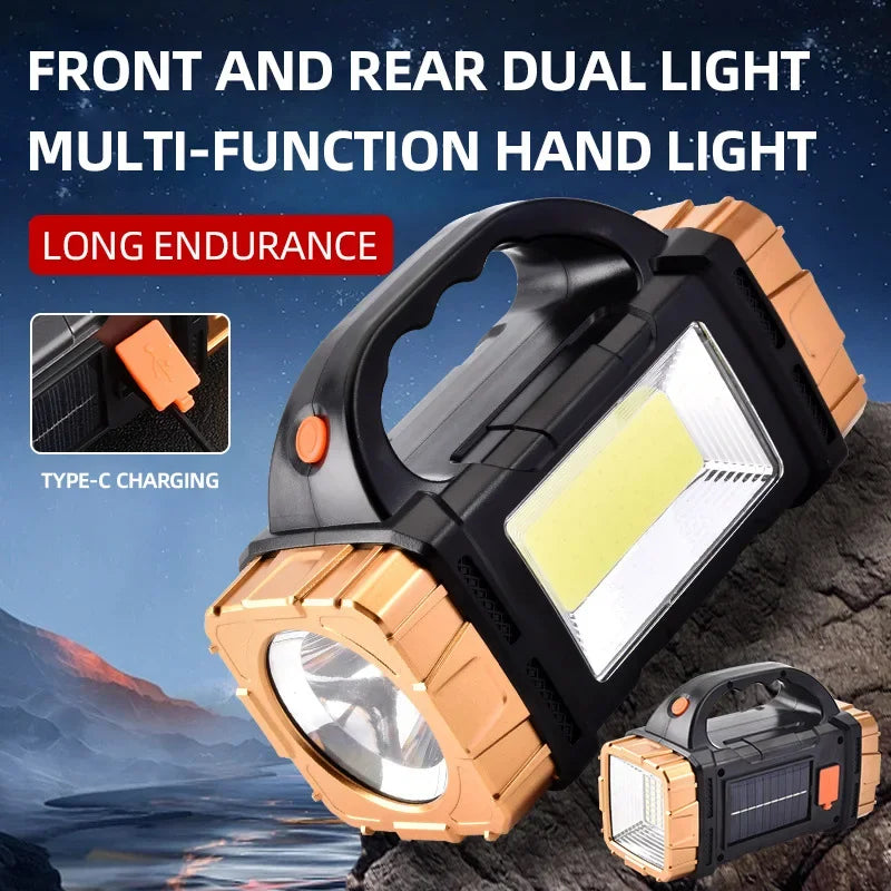High Power Rechargeable LED Flashlight Multifunctional Portable Light with Side Light Waterproof Multiple Lighting Modes Oasis Select