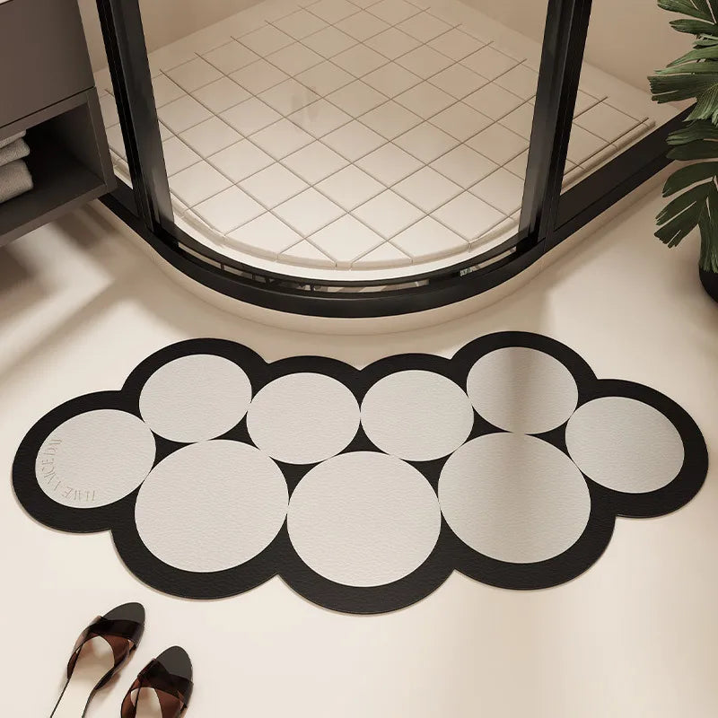 New Arc shaped Super Absorbent Bathroom Mat Non-Slip Diatom Mud Toilet Pad Quick-Drying Floor Mat Bath Mat Oasis Select 03 1pc Arc 36x75cm