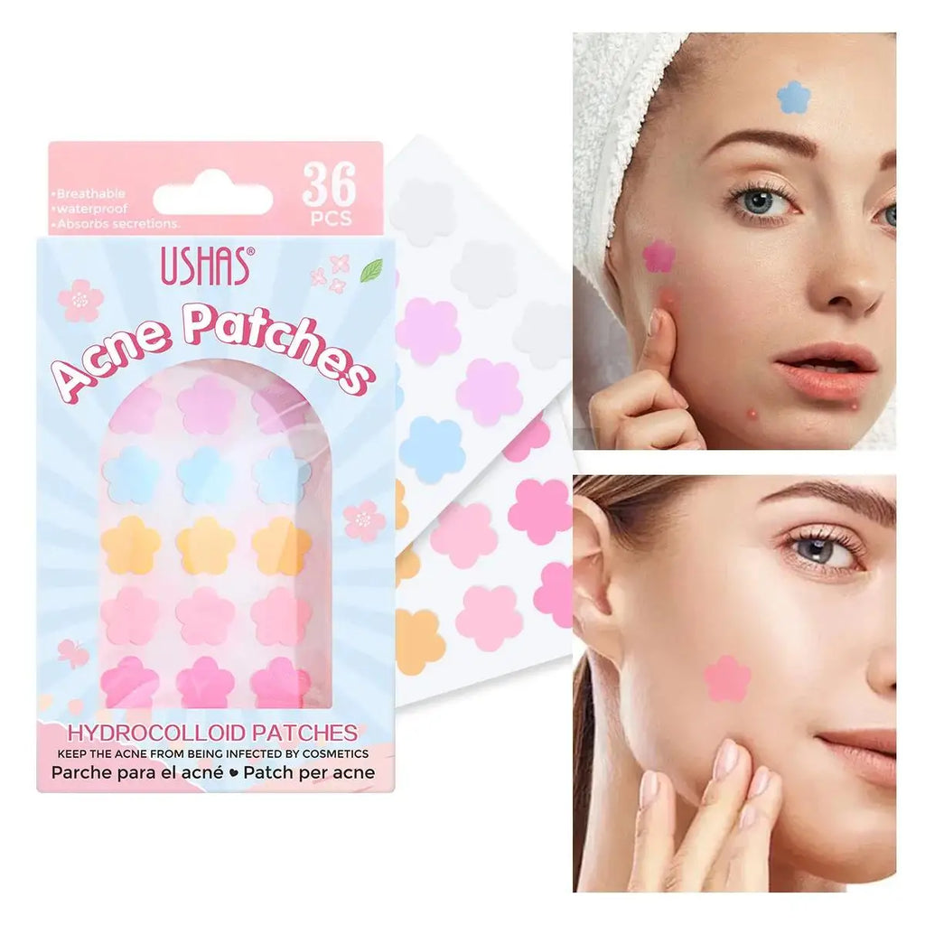 USHAS Flower Hydrocolloid Acne Patches – Breathable & Invisible
