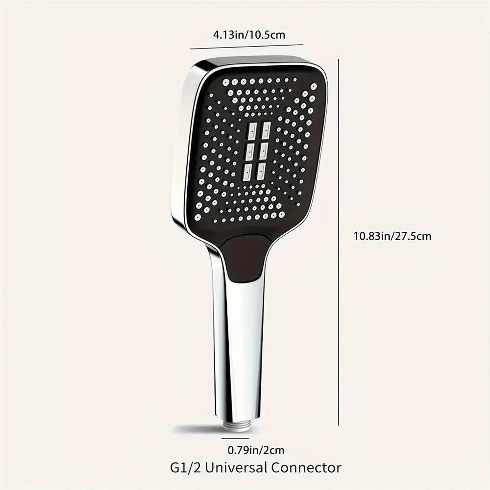 Adjustable Shower Head 3 Mode Rainfall Shower Large Flow Showerhead High Pressure Water Saving Shower Mixer Bathroom Accessories Oasis Select