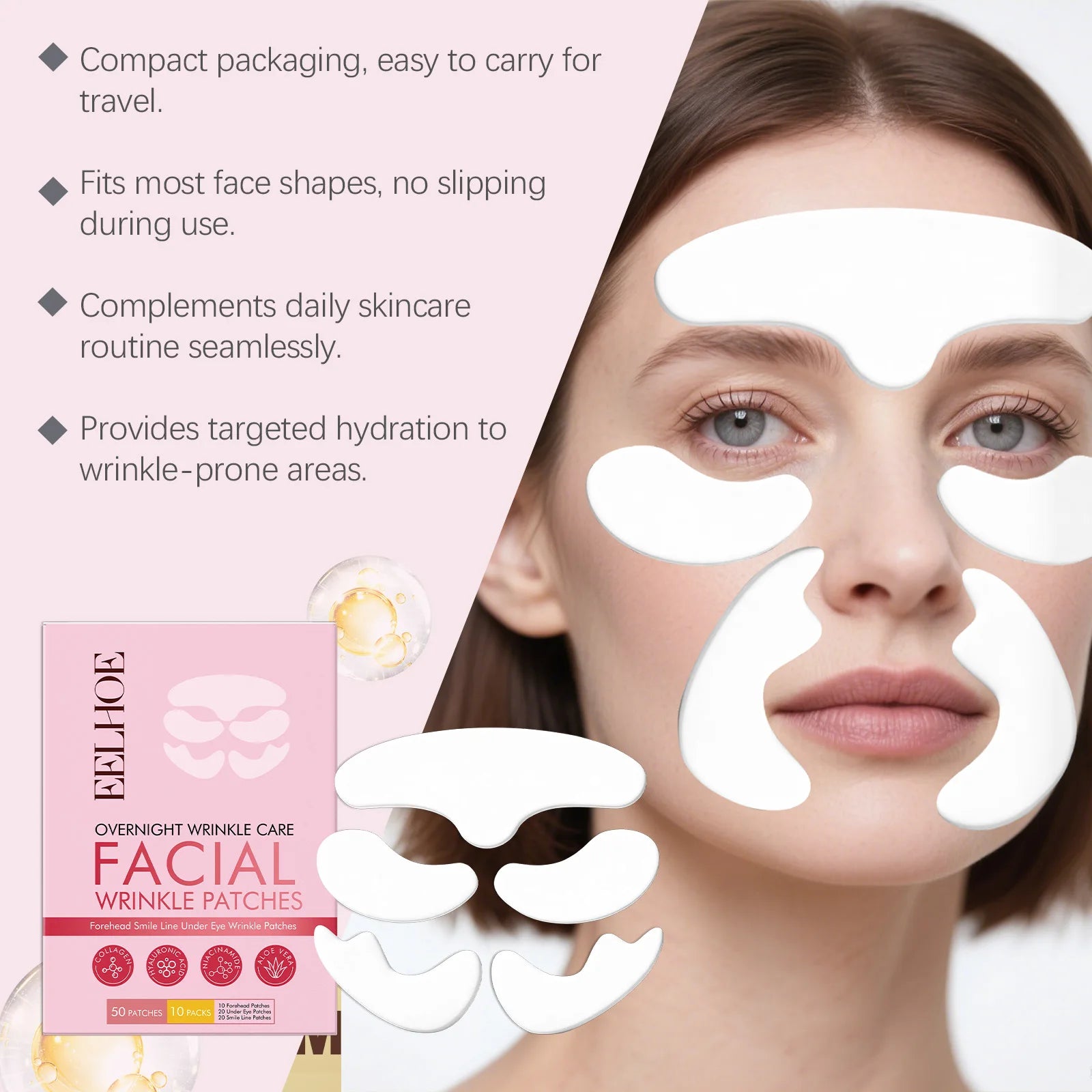 Collagen Care Patch Set – Smooth & Hydrated Facial Skin Collagen Face Patch Oasis Select