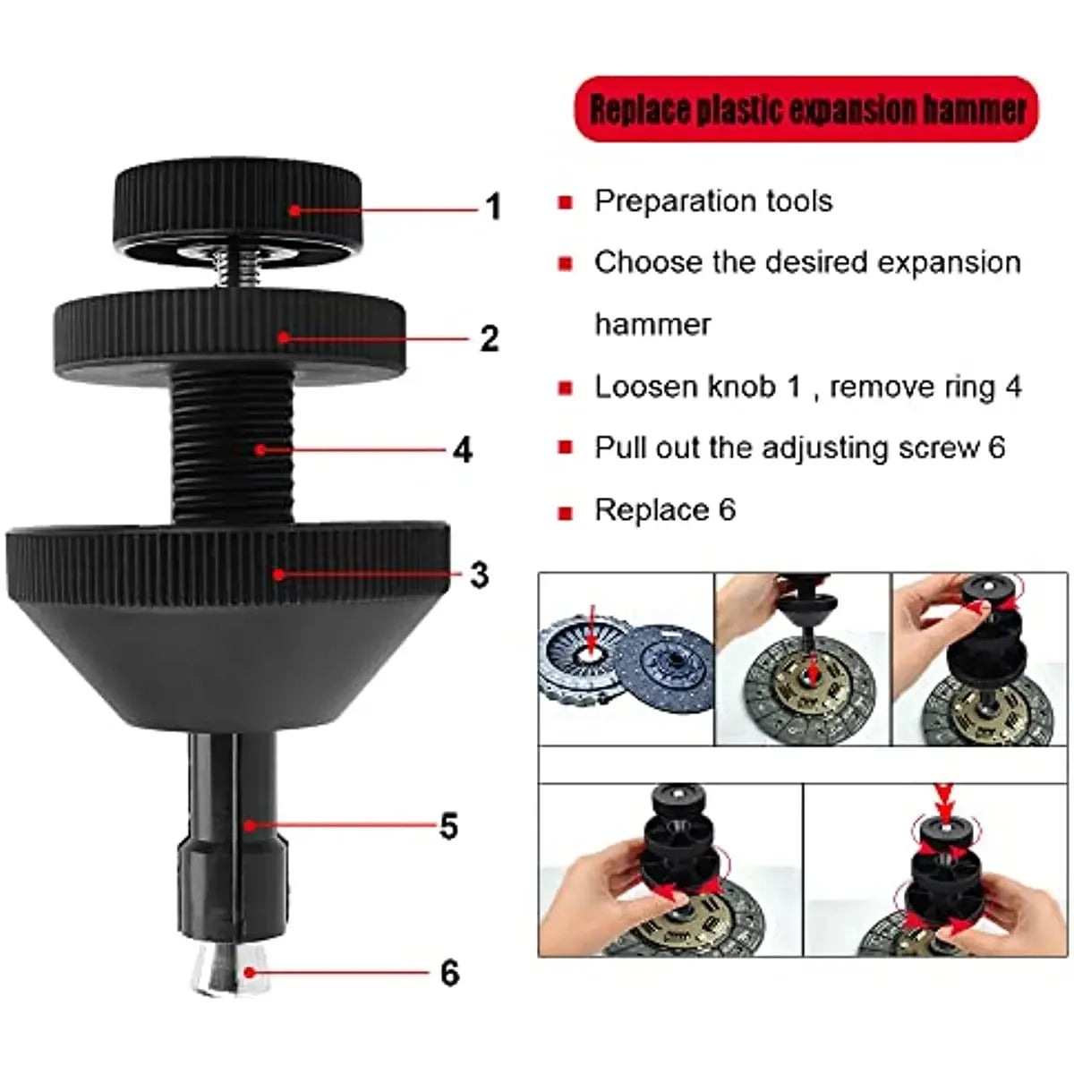Clutch Alignment Tool Kit Universal Heavy Duty Steel for Car Transmission Repair with Storage Case Professional Grade Oasis Select