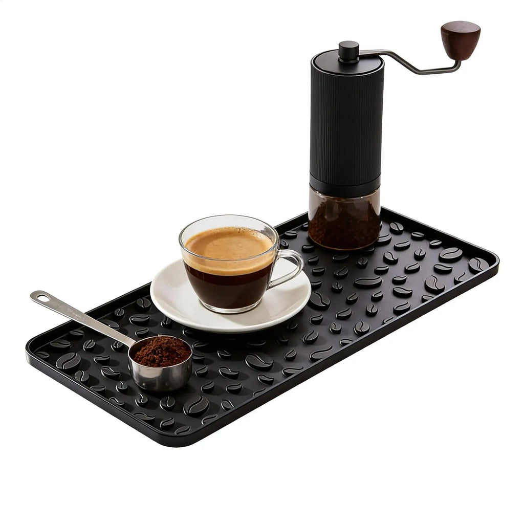 Anti-slip Heat Insulation Pad 16x8in Coffee Bar Mats for Countertop Silicone Coffee Mat for Dish Drying Plate Table Bar Kitchen Oasis Select