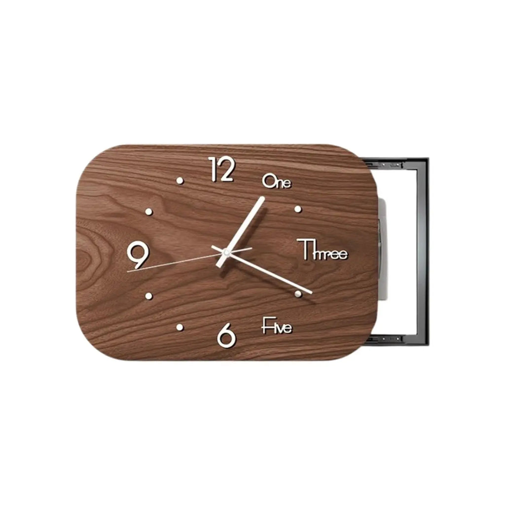 The New Chinese Ancient Decorative Painting with Time Clock Meter Box Block Distribution Box Hanging Picture Decorative Clock Oasis Select