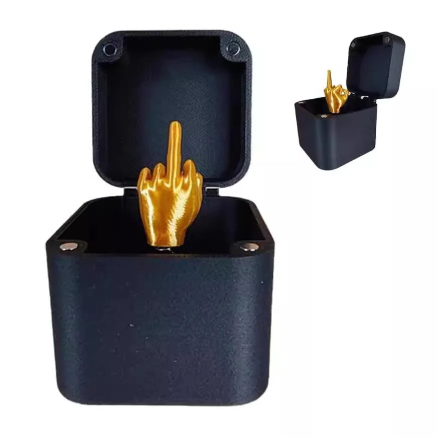 Christmas Interesting Prank Gift Middle Finger In Box Christmas Box Funny Creative Gifts Office Desk Decoration Home Decoration Oasis Select
