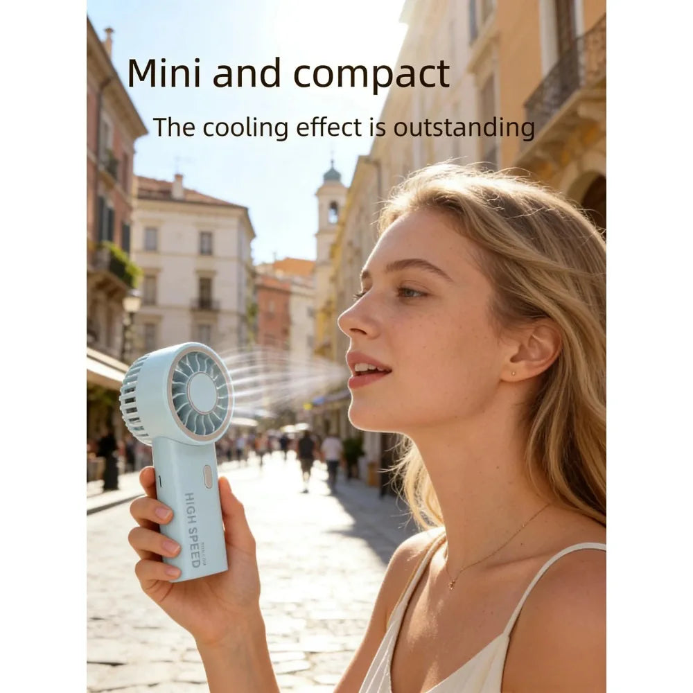 Handheld Fan Upgraded Portable Fan,Mini USBRechargeable Personal Fan, Outdoor Travel ,Suitable for summer beach and concerts Oasis Select
