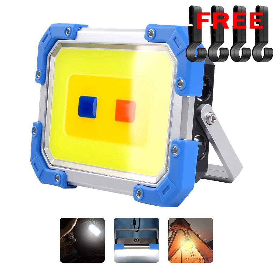 Ultra-bright LED Work Light Rechargeable Lantern Built in 3 18650 Batteries Portable Magnet Flashlight Waterproof for Camping Oasis Select Staly C