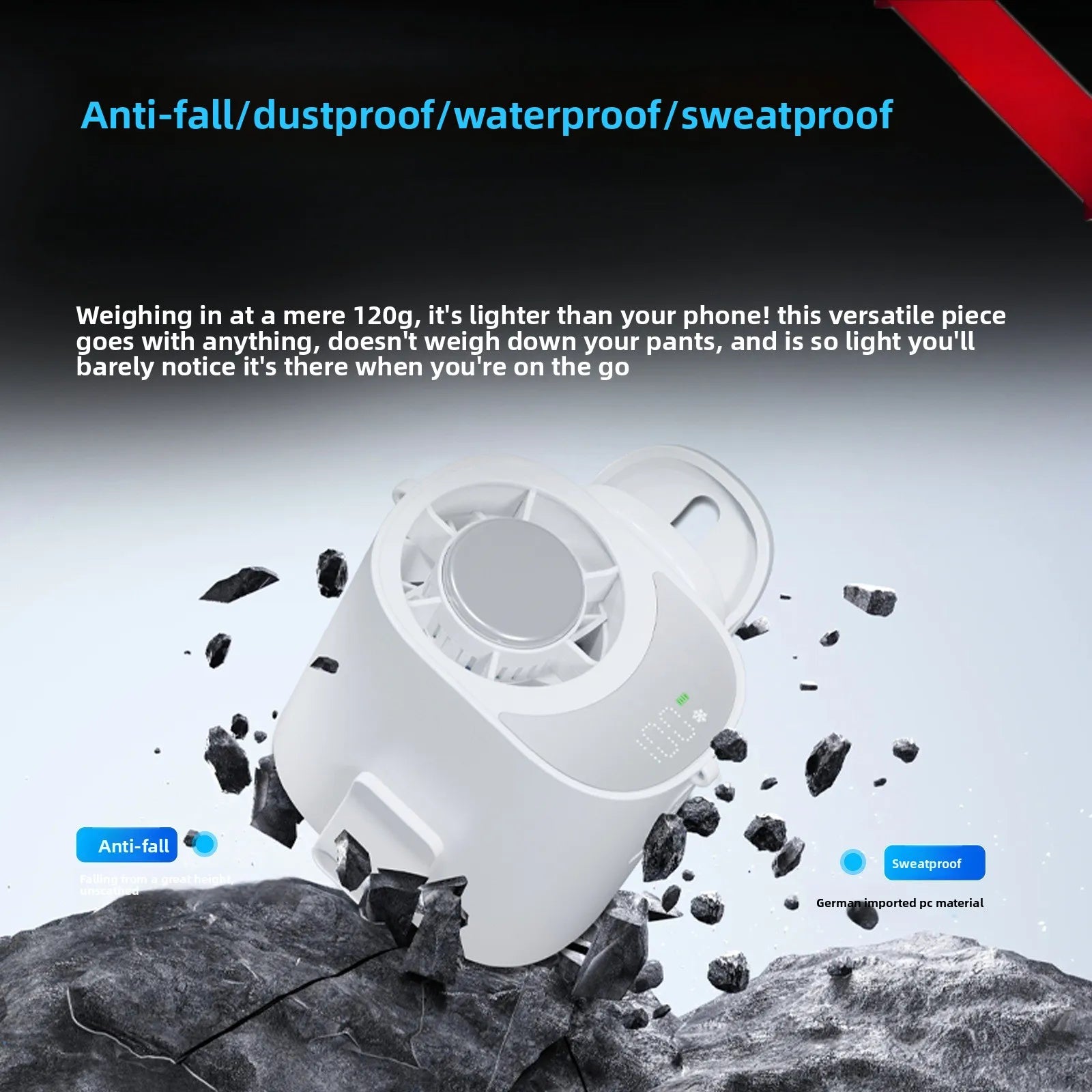 Portable Wearable Waist Fan – USB Clip-On Outdoor Cooling