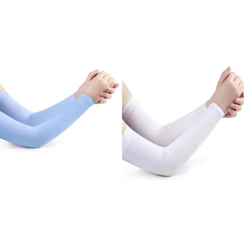 1/2pair Ice Silk Sun Protection Cuffs Gloves Sun Protection UV Protection Hand Protection Cover Anti Slip Summer Outdoor Cycling Oasis Select mix-2pairs 8
