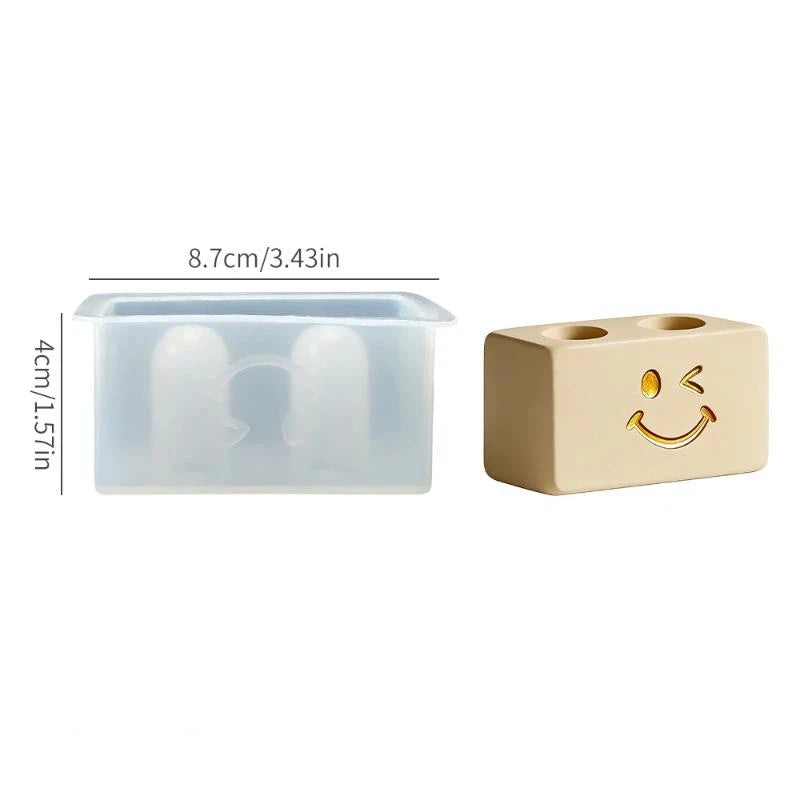 Flower Test Tube Holder Silicone Molds DIY Handmade Vase Tray Epoxy Resin Mould Candlestick Holder Plaster Cement Mold Oasis Select A5
