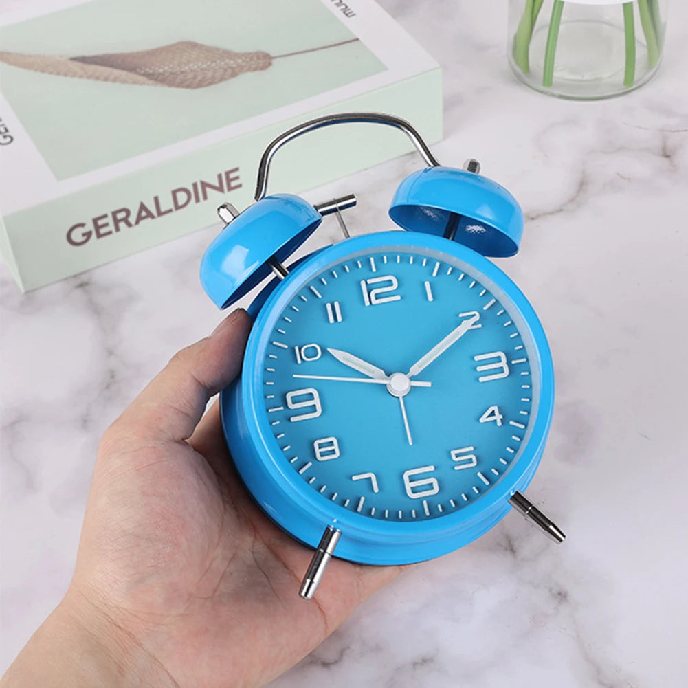 4-Inch Mini Silent Analog Alarm Clock | Bedside & Dorm