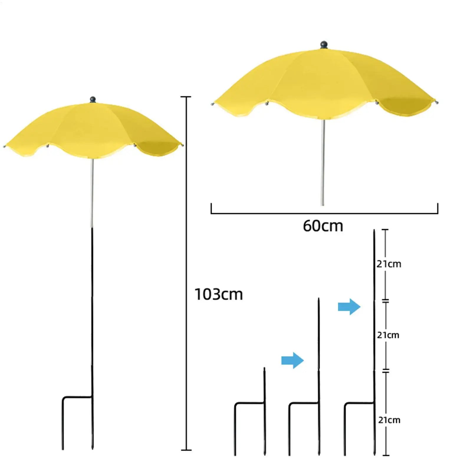 Plant Umbrellas for Outdoor Sun Protection Shade Cover UPF50 UV Protection Adjustable Portable Canopy Foldable Cover for Flowers Oasis Select