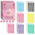 Assorted Sizes Colorful Stars Hydrocolloid Pimple Patches For Covering Zits Blemishes Spots, Acne Patches Stickers 1400 Counts Oasis Select B-1400 counts