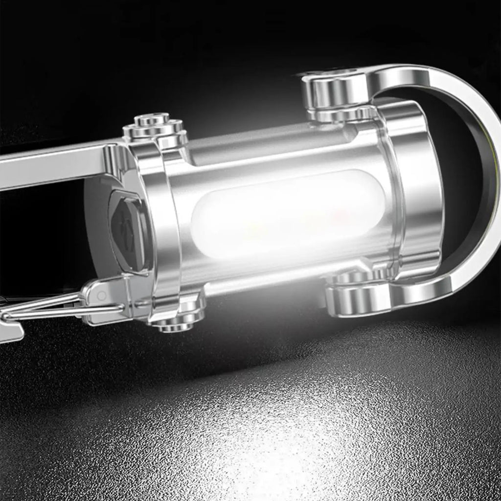 Keychain Flashlight Small Keychain Flashlight USB Charging All-Weather Bright Survival Equipment Waterproof for Friends Men Oasis Select