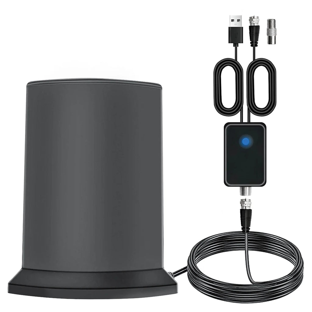 Home-use high-gain omnidirectional antenna, universal digital TV antenna for indoor use, HDTV antenna Oasis Select black