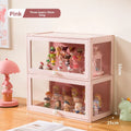 Figure Display Cabinet Transparent Household Blind Box Millet Storage Secondary Pain Cabinet Ornament Display Stand Oasis Select Pink double door 50