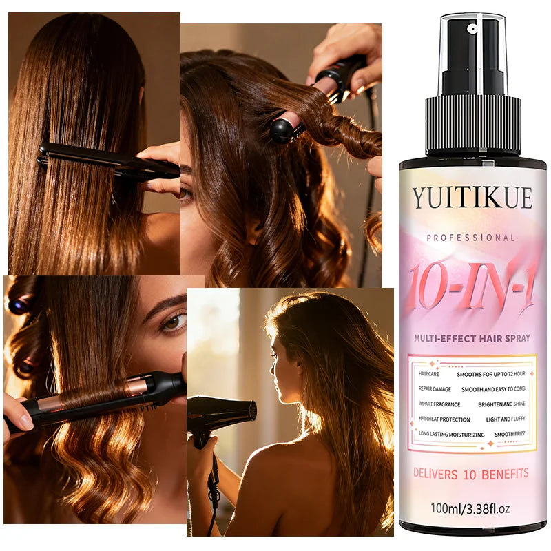 YUITIKUE 10-in-1 Hair Spray – Heat Protection & Frizz Control