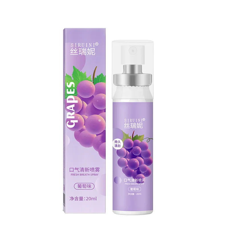 Mint & Fruit Oral Freshening Spray – Portable Breath Spray Oral Breath Spray Oasis Select Grape 1Pc