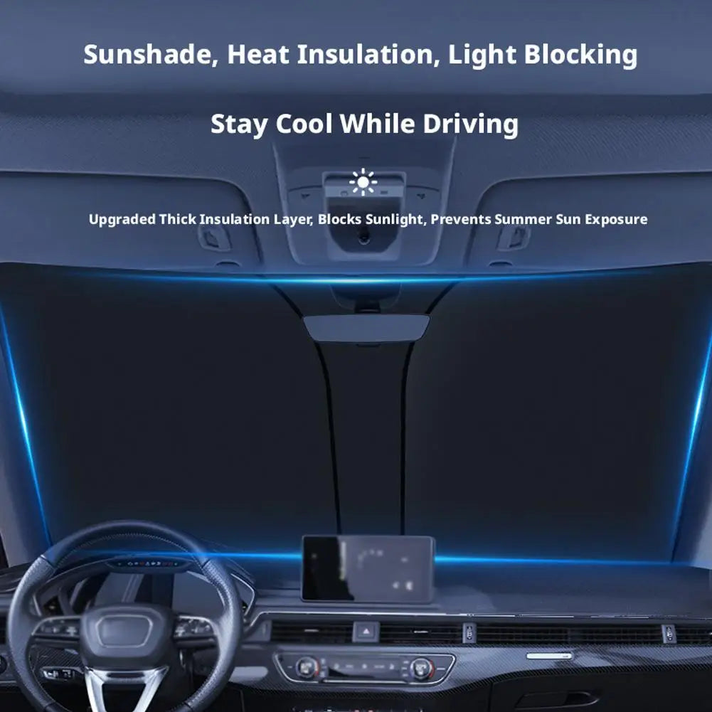 Car Sunshade Kit – Windshield & 4 Side Window UV Curtains