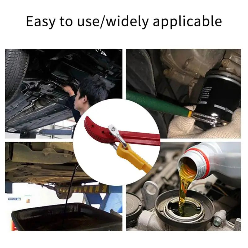 Adjustable Belt Wrench Oil Filter Puller Removal Tool Rubber Strap Spanner Wrench Chain Wrench Strap Opener Disassembly Tools Oasis Select