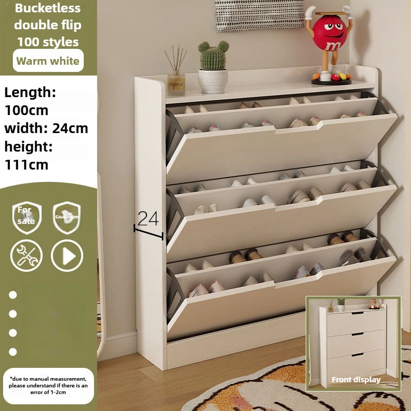 Tipping Bucket Shoe Cabinet, Outer Entry Shoe Rack, Balcony, Entrance Cabinet, Living Room Large-capacity Storage Cabinet Oasis Select 100cmE