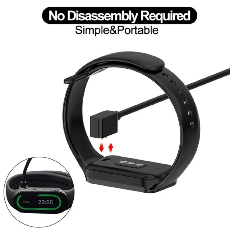 USB Fast Charging Dock for Xiaomi Mi Band 8 – Portable Smartband Charger Oasis Select