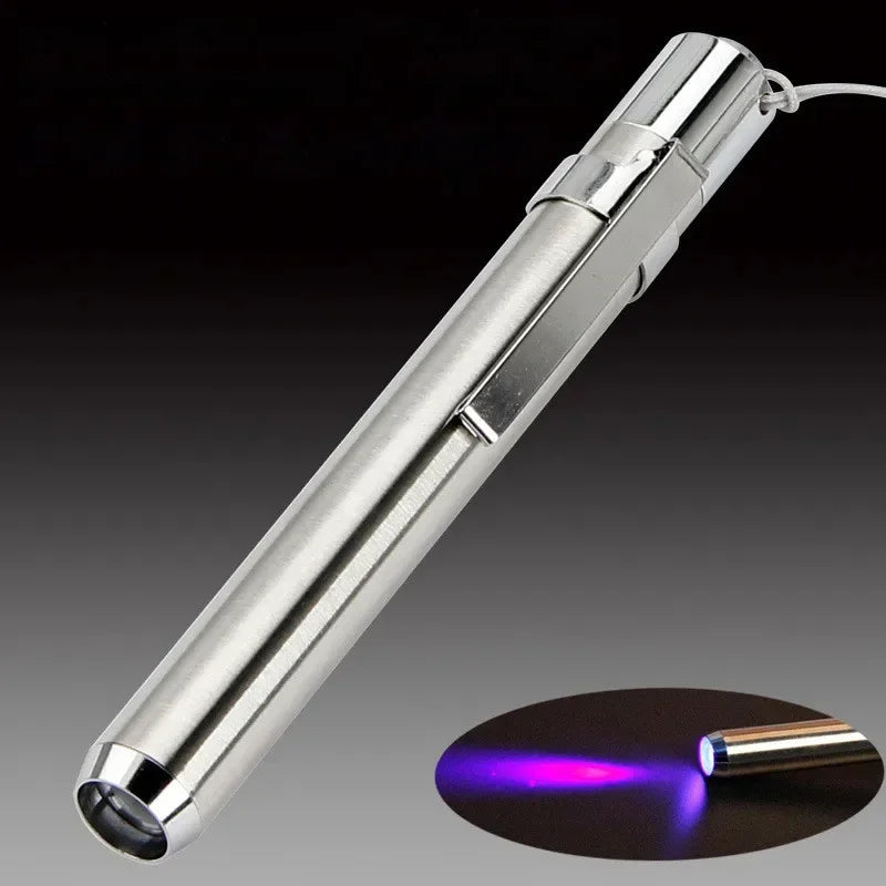 Mini Flash Light UV LED Flashlight 395nm 365nm Ultraviolet Light Lanterna Portable LED Lamp For Cash Medical Product Detector Oasis Select