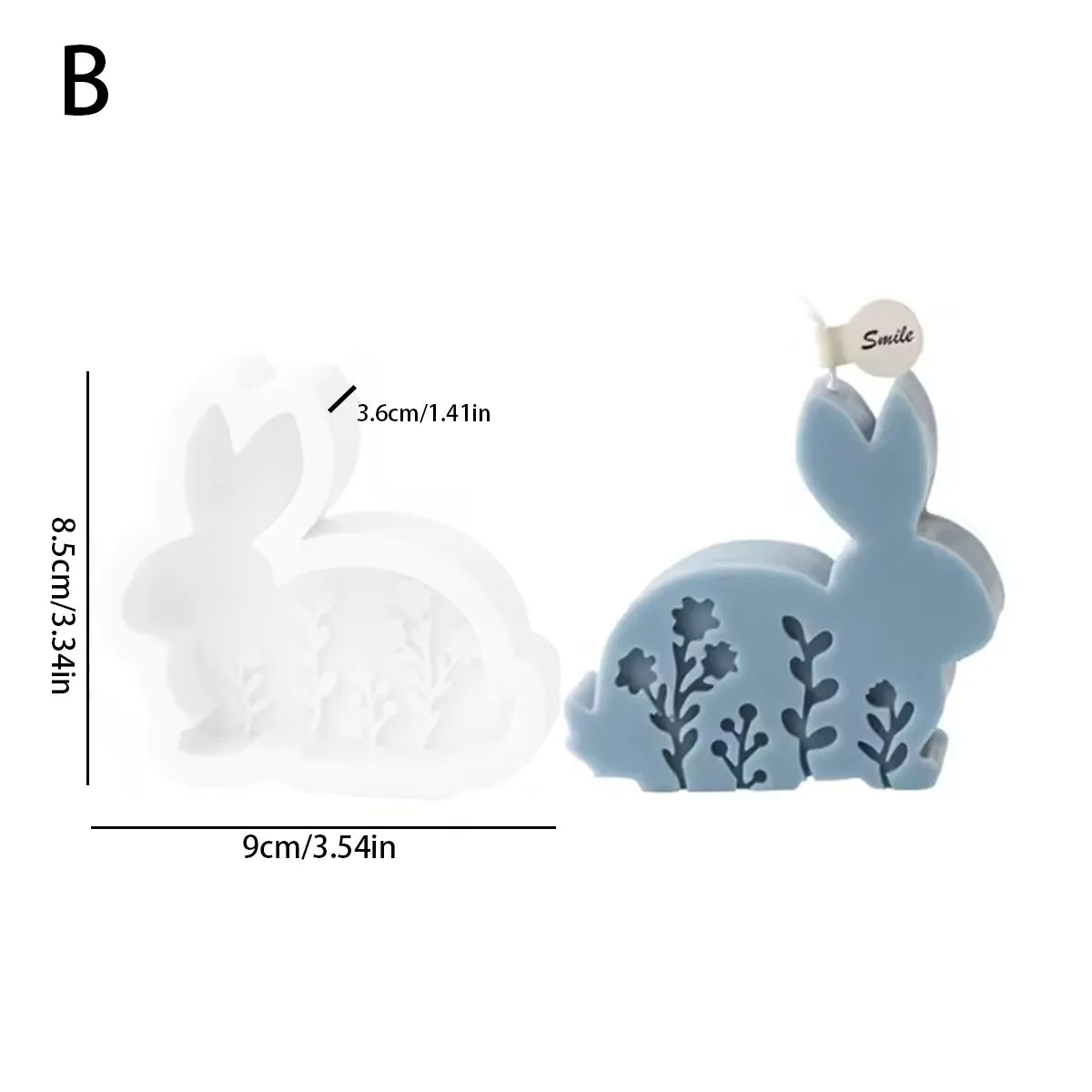 Easter Candle Mold Approximate Dimensions Silicone Rabbit Mold Diy Silicone Mold Creative For Easter Decor Diy Crafts Holiday Oasis Select G