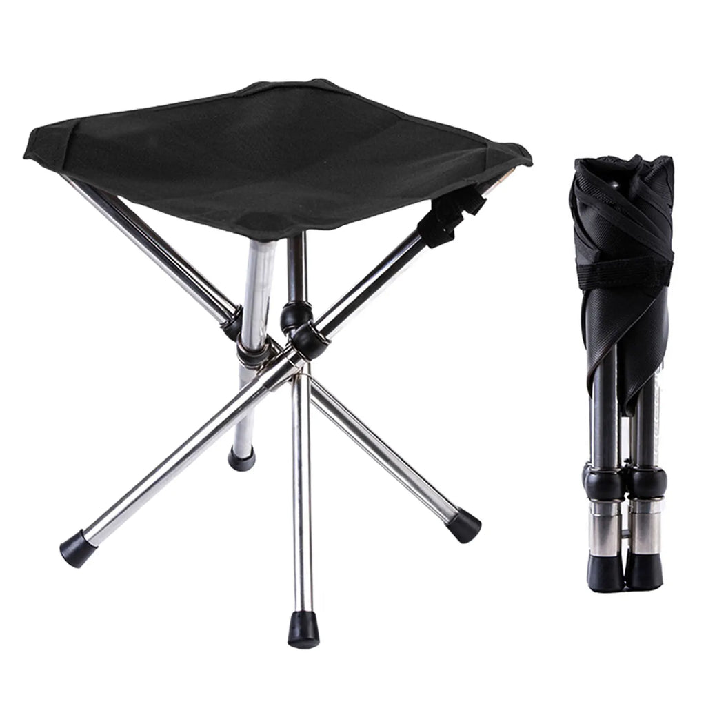 Folding Camping Tripod Stools Portable Fishing Stool Outdoor Foldable Chair Beach Small Tripod Stool For Campe Fishing Supplies Oasis Select