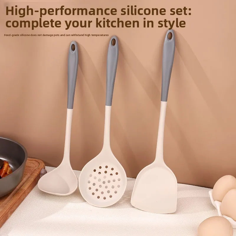 Food Grade Silicone Spatula Non Stick Pot Spatula Heat-resistant Pot Protector Household Stir Fry Soup Spoon Oasis Select
