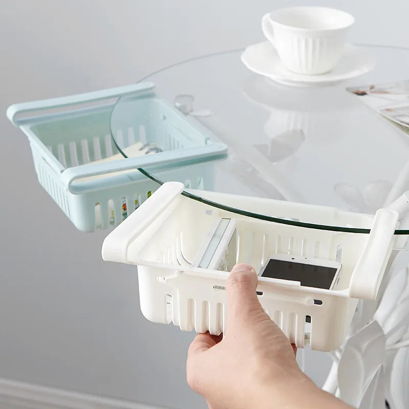 Adjustable Retractable Fridge Storage Rack & Drawer Organizer Kitchen Storage Rack Oasis Select