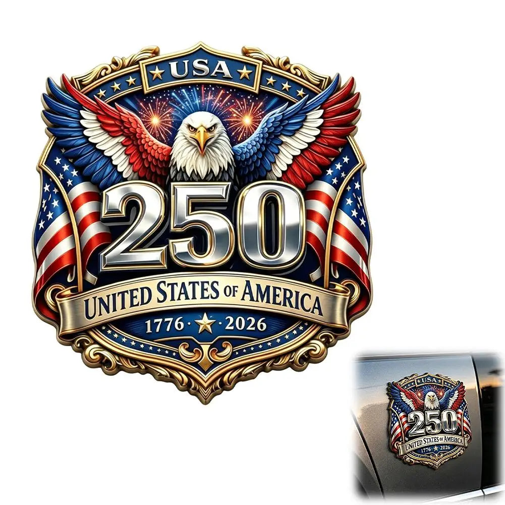 USA 250th Anniversary Eagle Patriotic Car Decal 1776-2026