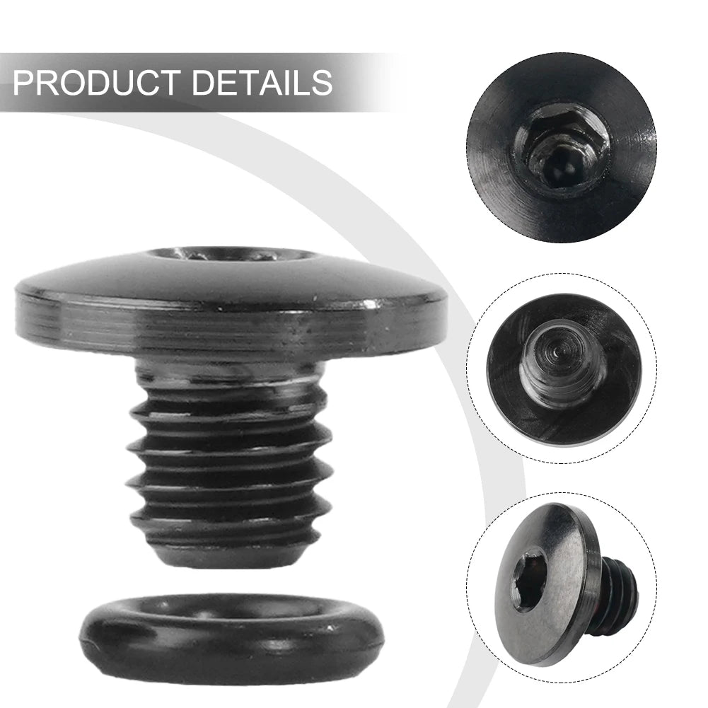 Bicycle M5 Titanium Hydraulic Disc Brake Screw Bike Bleed Screws Bolt With O-Ring Parts 9999999999999999999999999 Oasis Select