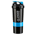 3 Layers Shaker Protein Bottle Powder Shake Cup Large Capacity Water Bottle Mixing Cup Body Building Exercise Mixing Bottle Oasis Select blue