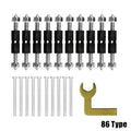 10 Pcs Wall Switch Socket Cassette Repairer Adjustable Cassette Screws Support Rod with Wrench Electrical Accessories Oasis Select Type 86