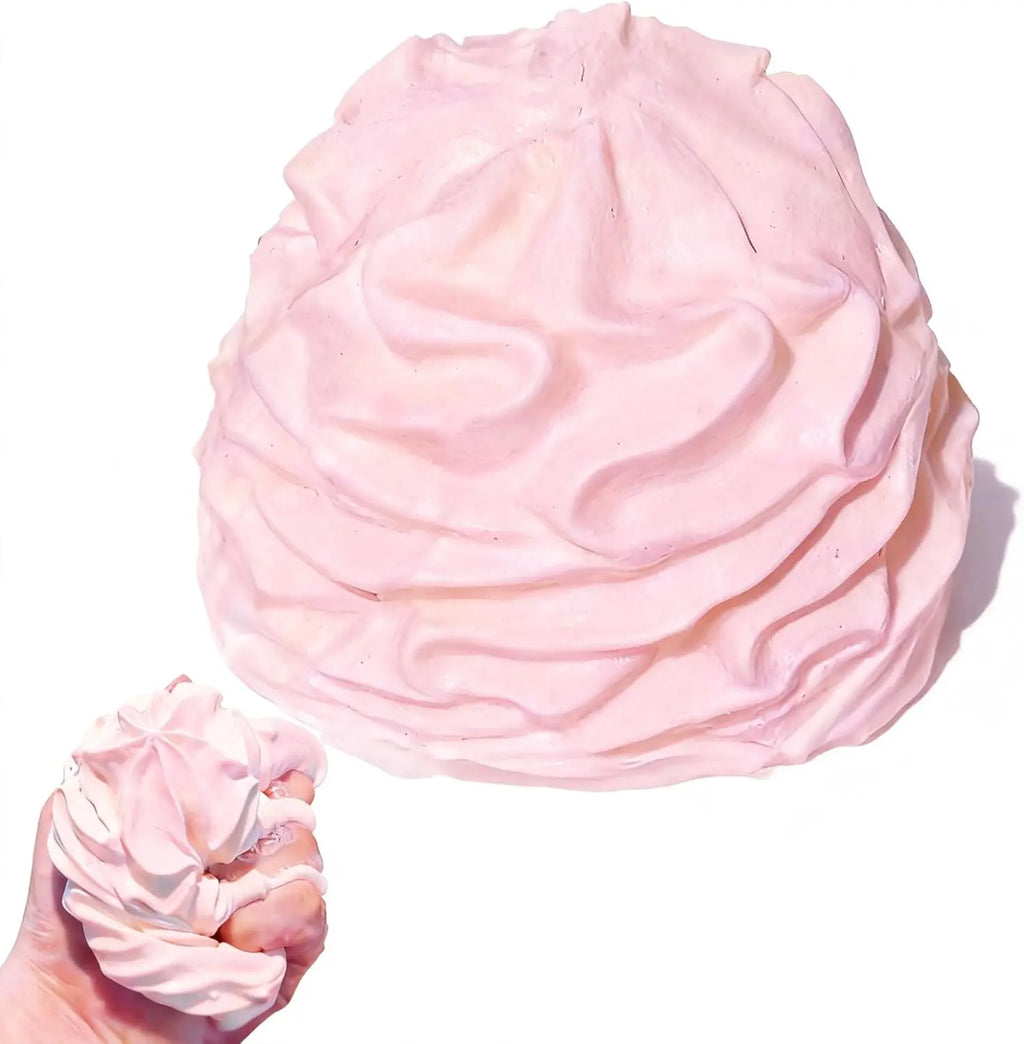 Cream Roll Squishy Toy Slow Rising Dessert Fidget Stress Relief Soft Squeeze Toy for Anxiety Relief Kids Adults Collectible Oasis Select Pink