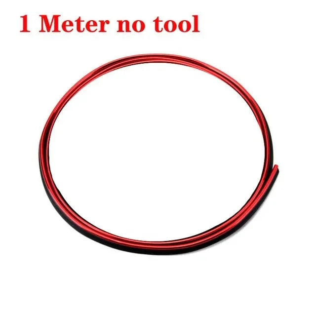 Car interior trim strips universal car gap fillers automobile molding line decorative accessories DIY flexible strip garnish Oasis Select only 1 Meter red 2pcs