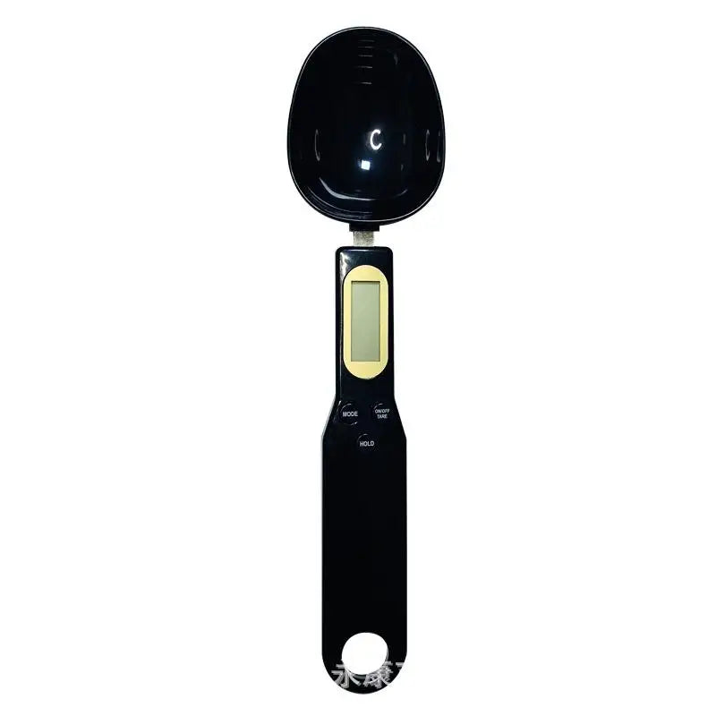 LCD Digital Measurement Adjustable Weighing Spoon Kitchen Scale Electronic Measuring Spoon Coffee Powder Scale Baking Scale Oasis Select Black