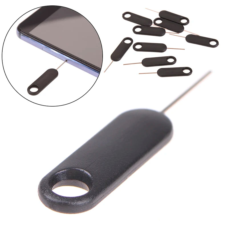 10Pcs Universal SIM Ejector Pin Extended 12mm Stainless Steel Micro Tool Spare Phone SIM Card Tray Removal Key for Cell Phones Oasis Select