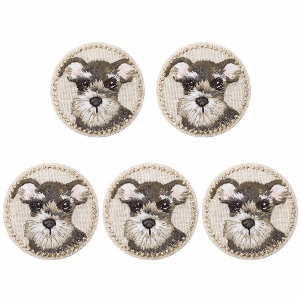 5pcs Cat Iron-On Embroidered Patches | DIY Clothes Appliqués