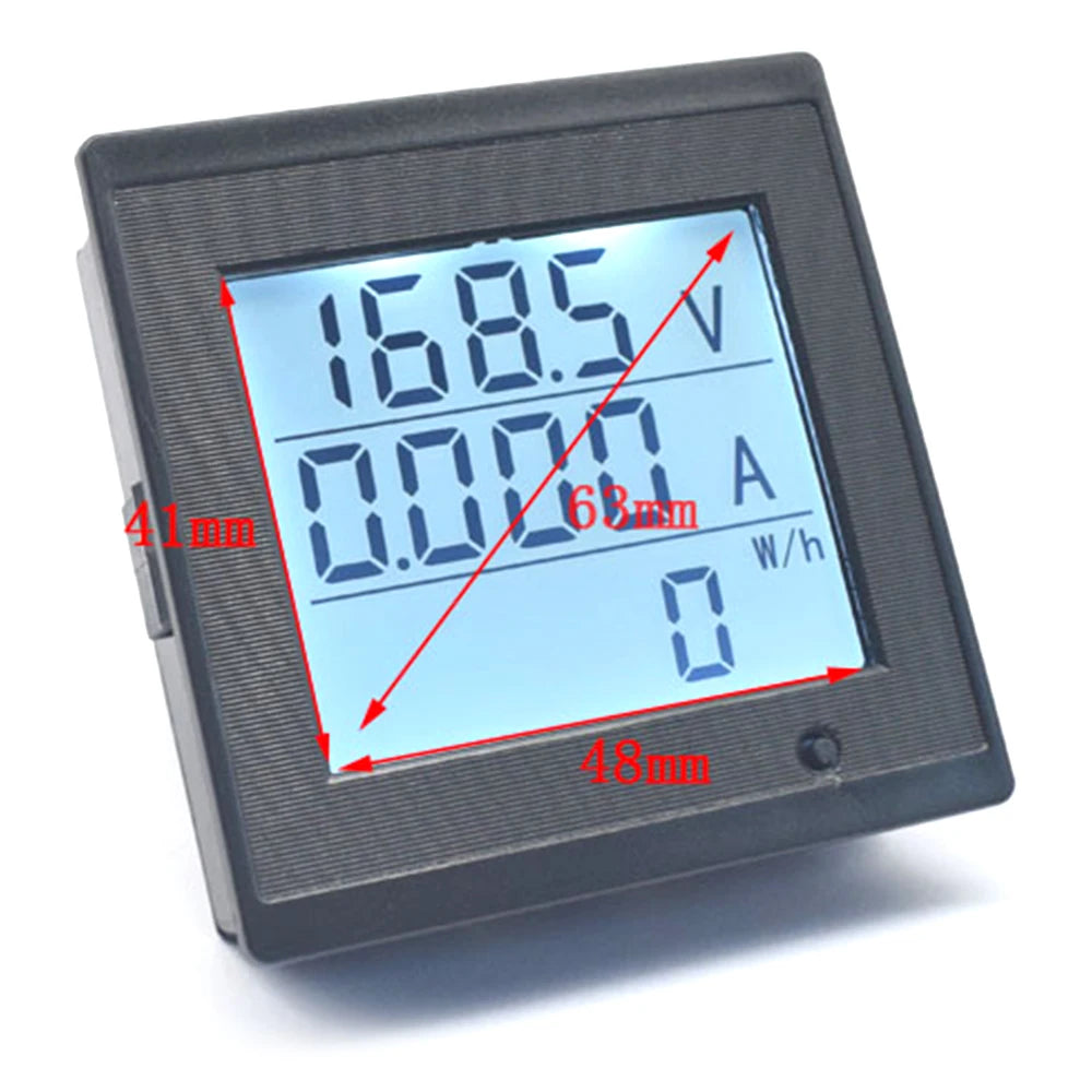 DC 6-200V 20A Voltage Current Meter LCD Digital Display Power Consumption Impedance Multi-Function Meter Tester Tools With Alarm Oasis Select