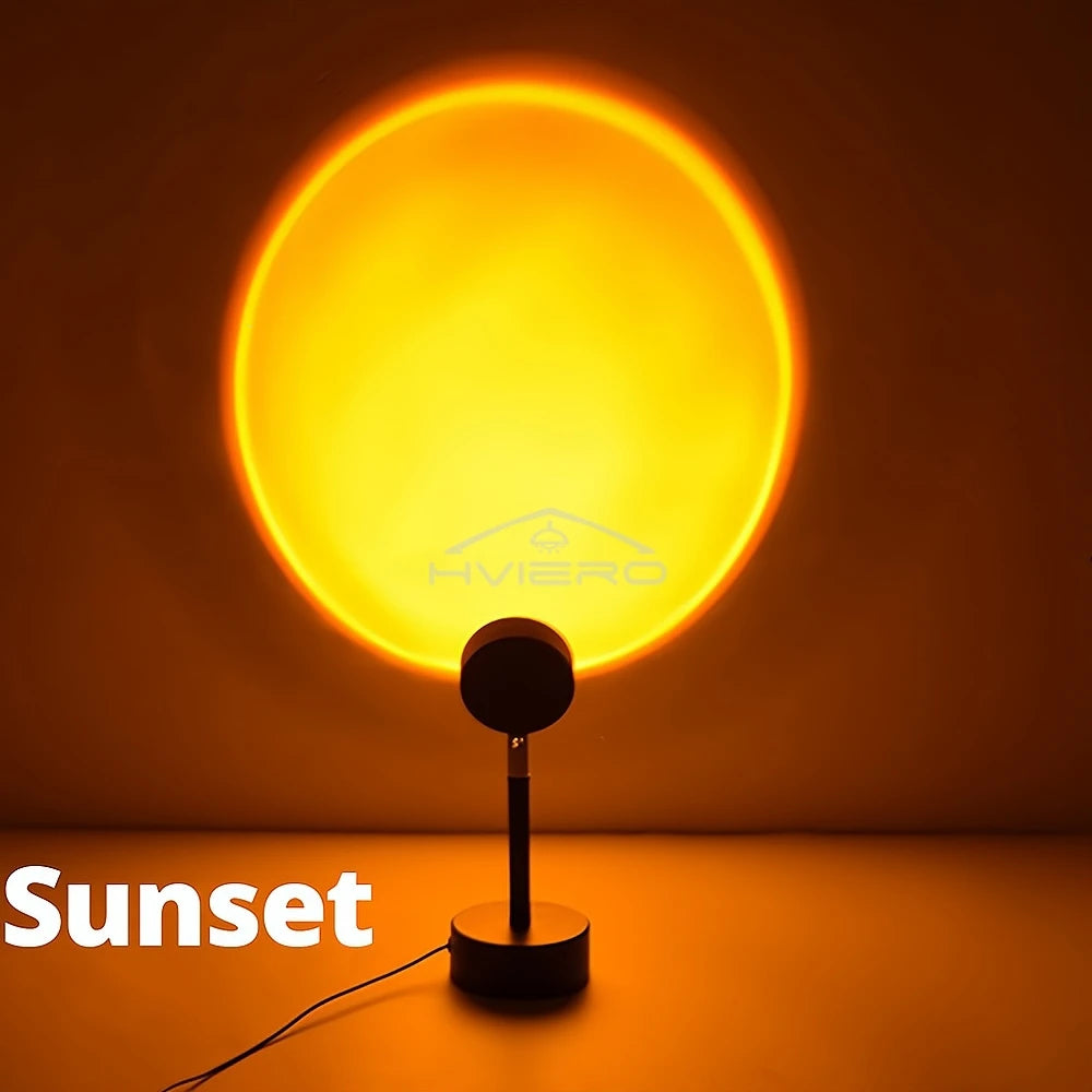 Sunset Rainbow LED Projector Lamp | USB Night Light for Home Decor