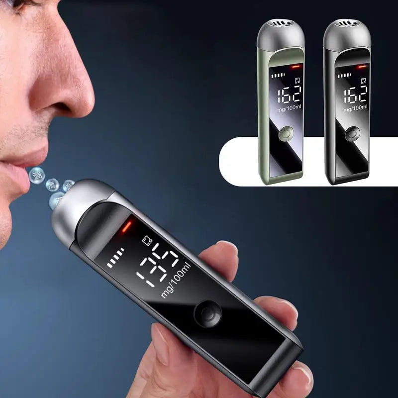 Pocket Breathalyzer Breath Alcohol Detector LED Display Alcohol Tester Hand Held Accurate Alcohol Breath Test Tool for Personal Oasis Select